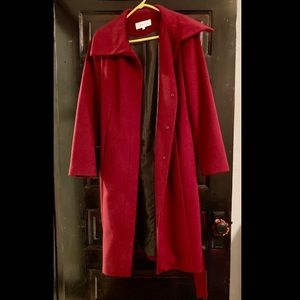 Calvin Klein Red Wool-blend Coat